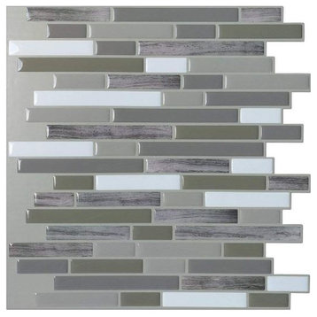 A17038, Peel and Stick Backsplash Tiles For Bathroom Or Kitchen, Set of 6