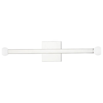 Dona Two Light Wall Sconce, Polished Nickel