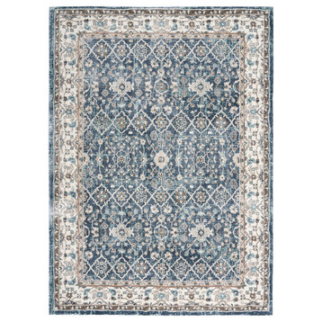 Kathy Ireland Home American Manor Amr01 Rug, Blue and Ivory, 3'11"x5'11"