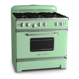Big Chill 36" Retro Stove- Jadite Green - Gas Ranges And Electric Ranges
