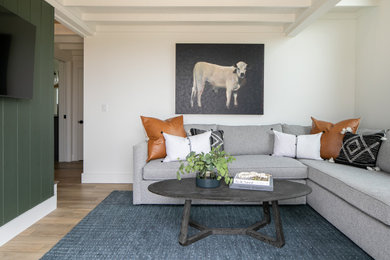 Inspiration for a huge cottage living room remodel in Santa Barbara