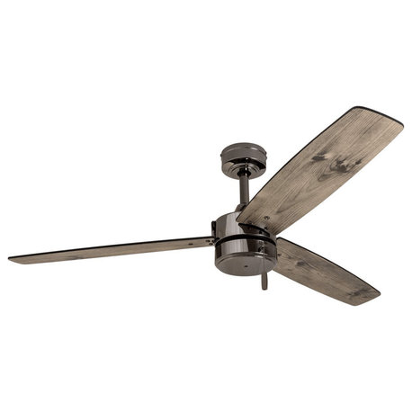 Prominence Home Journal Indoor Outdoor Ceiling Fan, No Light, Gun Metal