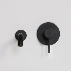 LUSSO NOIR LUXE SERIES WALL MOUNTED BATH MIXER TAP VALVE & SPOUT MATT BLACK - Products