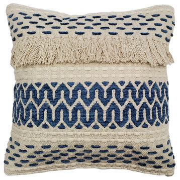 Pillow Decor - Ojai Blue Bohemian Pillow 20x20