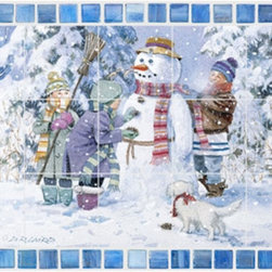 Snowman - Tile Mural Palettes - Tile Murals