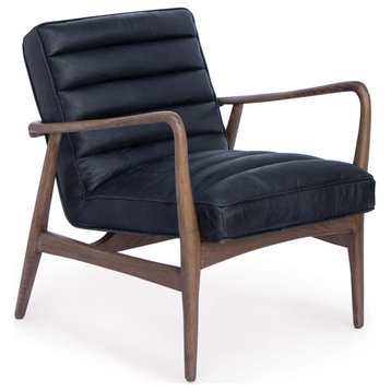 Piper Chair, Antique Black Leather