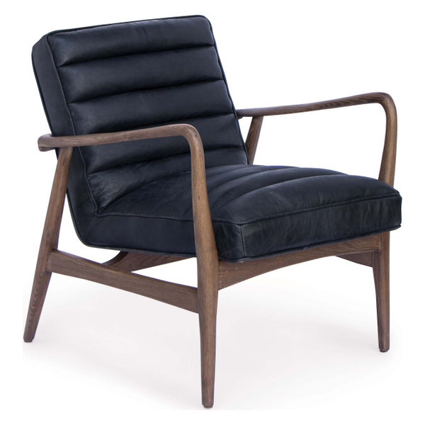 Piper Chair, Antique Black Leather