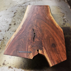 Live Edge Black Coffee Table Walnut - Dining Tables