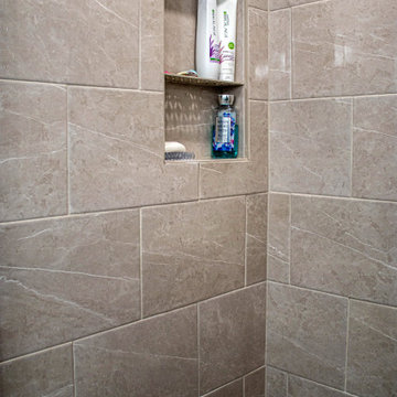 Master Bath Remodel with Free Standing Tub and Tiled Shower