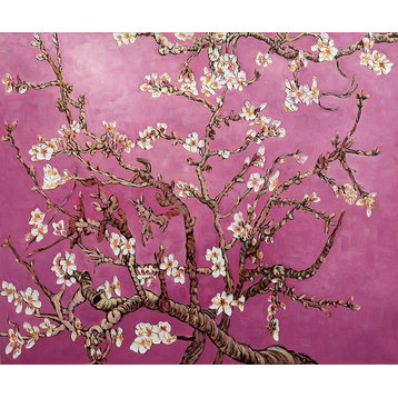 Branches of an Almond Tree in Blossom, Magenta