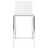 Eurostyle Chloe-C Counter Stools, Clear and Chrome, Set of 2