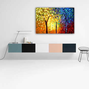 Blue and Yellow Tree-Discounted Items