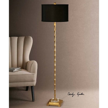 Bowery Hill Contemporary Metal Bamboo Floor Lamp
