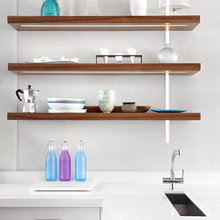 shelves in kitchen
