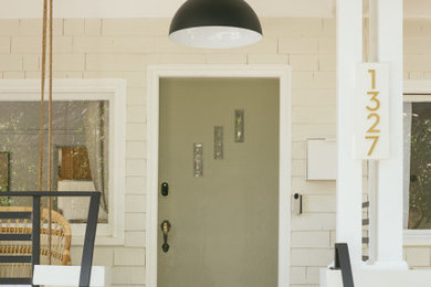 Inspiration for a craftsman entryway remodel in Santa Barbara