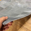 Patchwork Leather Cubed Cowhide Rug, Light Grey With Border, 200x300 cm