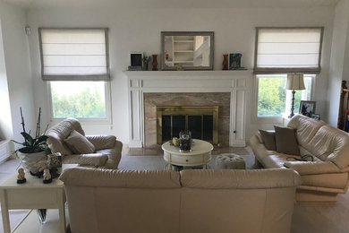 Transitional living room photo in Los Angeles