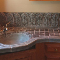 Bathroom Tile Work - Vanity Tops And Side Splashes
