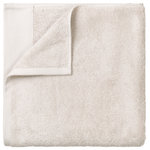 blomus - Riva Organic Terry Cloth Towels, Moonbeam/Cream, Bath Towel - The blomus RIVA Organic Terry Towel is natural, gentle and ecological. The blomus RIVA meets the highest standards in comfort and quality, and cuddly demands. The highest quality cotton yarns are being used in the weaving. The certificate "Global Organic Textile Standard" (GOTS) guarantees the ecological production of the cotton and the manufacturing of the finished product. 700 grams/m2 of luxurious fluff. Fine border trim. Use with love and wash with care.