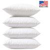 18"x18" Plush Pillow Insert Throw Pillow Form Insert Washable Cotton Made in USA