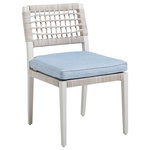 Tommy Bahama - Seabrook Outdoor Side Dining Chair by Tommy Bahama - The Seabrook Outdoor Side Dining Chair by Tommy Bahama features a beautiful interwoven pattern of all-weather wicker on the backs.
