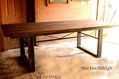 Wood & Steel Conference Table -