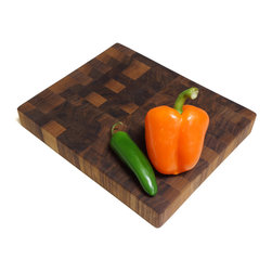 Oshkosh Designs - End-Cut Hardwood Kitchen Cutting Board - Cutting Boards