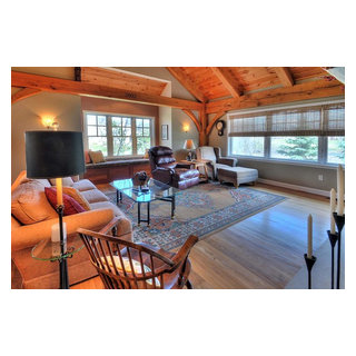 Timber Frame - Rustic - Living Room - Milwaukee - by The Rauland Agency ...