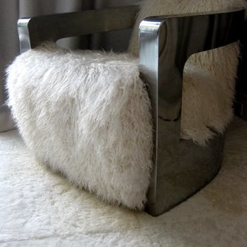 Wall to wall hide, leather and shearling carpets