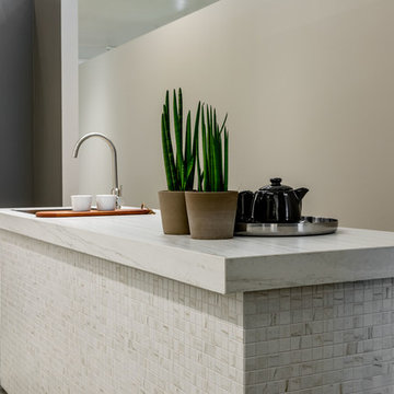 Marble look modern kitchen