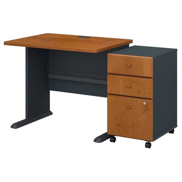 Series A 36W Desk With Mobile File Cabinet