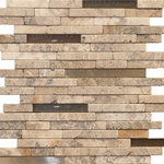 Unique Design Solutions - 12"x12" Fault Line Mosaic, Set Of 4, Denali - 1 sq ft/sheet - Sold in sets of 4