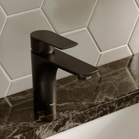 Karran KBF420 1-Hole 1-Handle Basin Faucet With Pop-up Drain, Matte Black