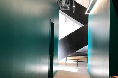 Hallway - contemporary hallway idea in New York