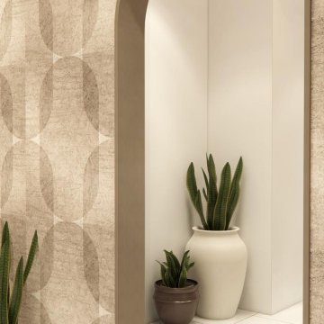 Modern-Mid Century - Indian-Living and entraceand hallway - Hainault- London