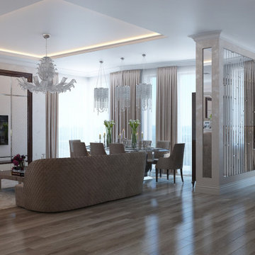 Living room interior in classic style