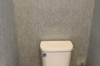 This is an example of a modern powder room in Miami.