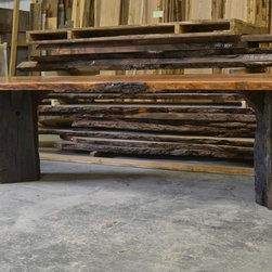 Live Edge Table with Barn Beam Base - Products