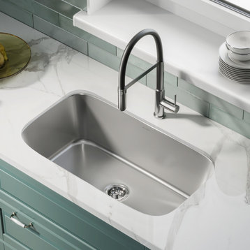Toulouse 31"x18" Stainless Steel, Single Basin, Undermount Kitchen Sink