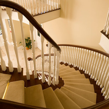 Elliptical mahogany Staicase