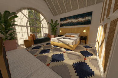 Example of a trendy bedroom design in Oxfordshire