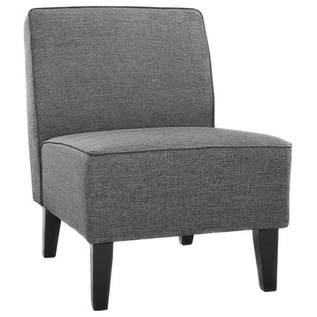 Costway Accent Chair Armless Contemporary Chair Living Room Furniture Gray