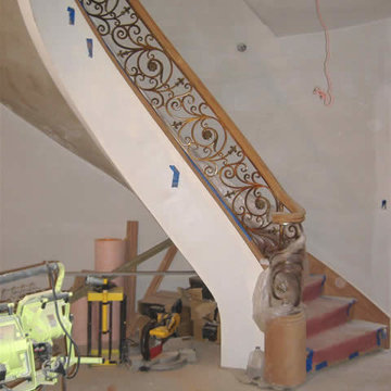 37_Captivating & Elegant Mahogany & Bronze Finish Staircase, Rockville, MD 20854