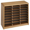 Safco Value Sorter 24 Compartment WoodFlat Files Organizer in Medium Oak
