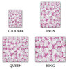 Violet Floral Blossoms Microfiber Duvet Cover, Queen/Full Duvet Only 88"x88"