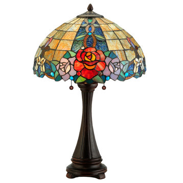 25H Rose Vine Table Lamp