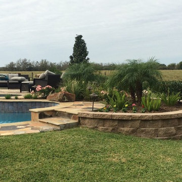 Contemporary Pool, Patio and Landscape in Richmond, TX