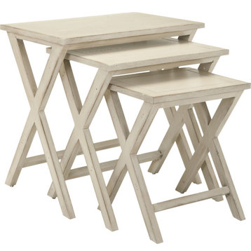 Maryann Tray Tables - White Washed