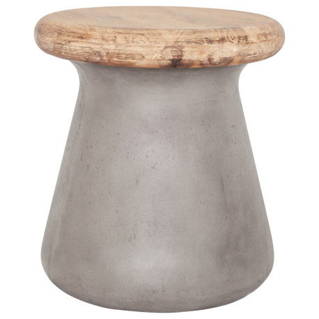 16.5 Inch Outdoor Stool Grey Contemporary Moe's Home