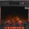 Freestanding Electric Fireplace Heater, Gray